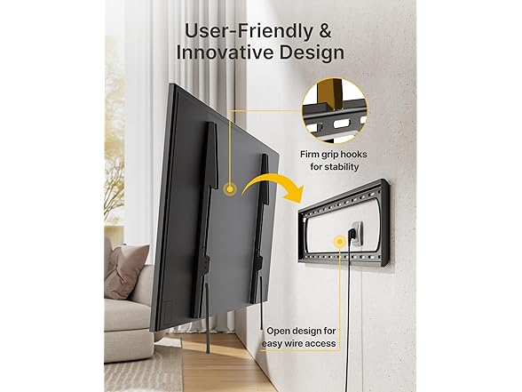 monTEK Heavy Duty Fixed TV Wall Mount | 60-120"