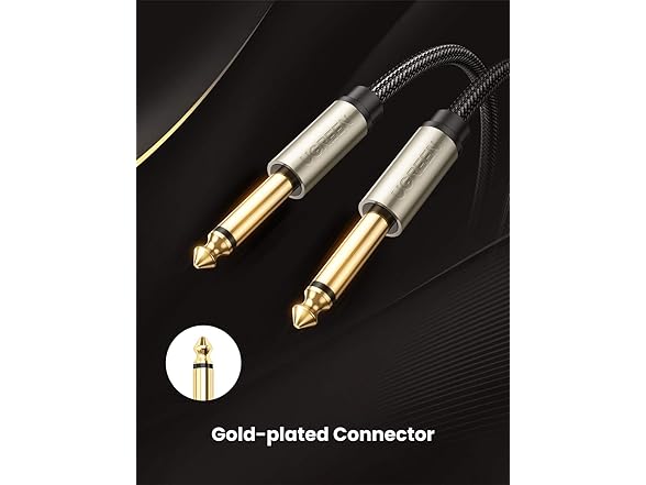 UGREEN Premium 6.35mm Mono Jack 1/4" TS