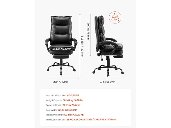 Heavy Duty Executive Office Chair with