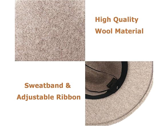 Lisianthus Women (M) Classic Wool Fedora Wide Belt