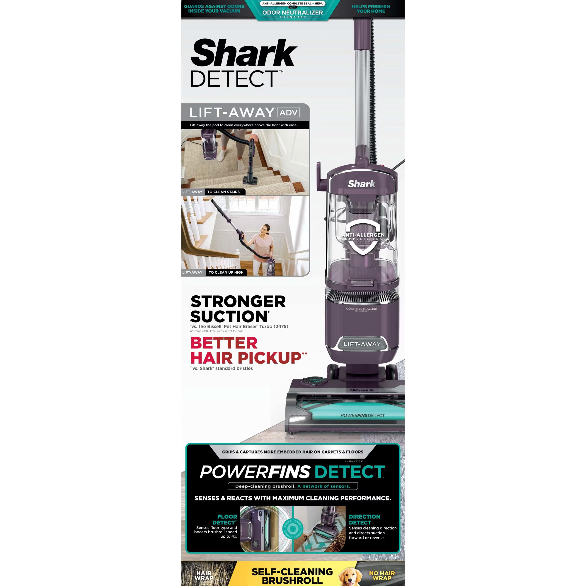 Shark Detect Lift-Away Upright Vacuum - Gallery 28