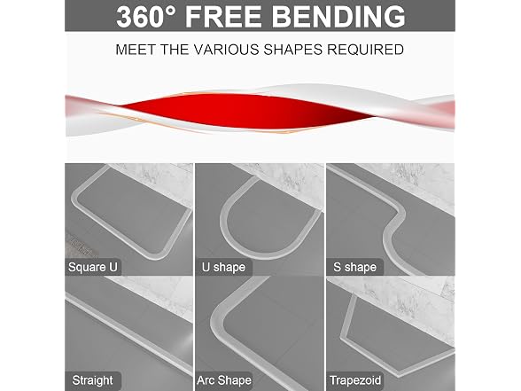 Alophoty 59 Inch Collapsible Shower Threshold Barrier