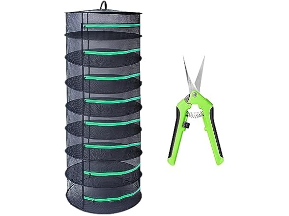 Growsun 8-Layer Herb Drying Rack, 2ft