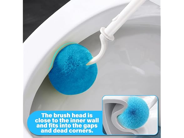 Toilet Brush 2 Pack with Holder Set