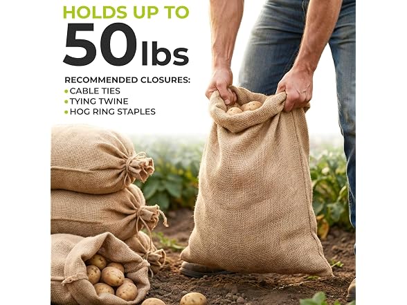 Keep N Store Burlap Storage Bags 18 x 30