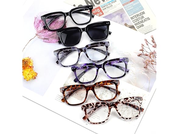 6 PK Blue Light Blocking Reading Glasses