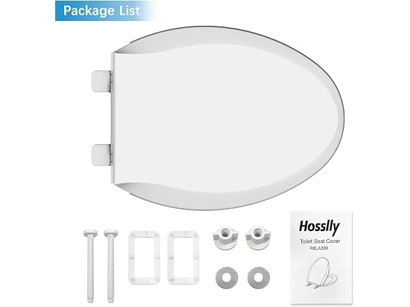 Garvee 19 in Toilet Seat with Cover Soft Close