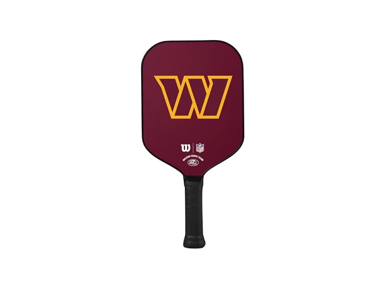 Wilson NFL Collection Fierce Team Pickleball Paddle - Grip Size 2-4 1/4", Washington Commanders