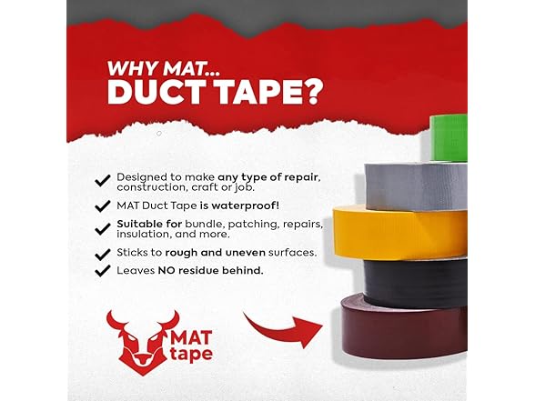MAT Duct Tape Black Industrial Grade