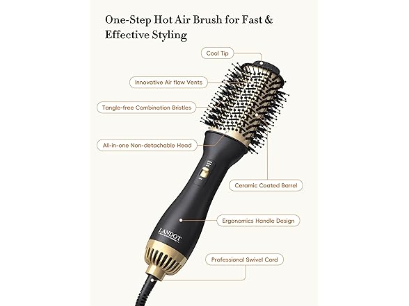 LANDOT Hair Blow Dryer Brush