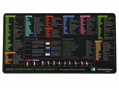 $16.99, Was $32, 46% Off! Excel Shortcut Gaming Mouse Pad dealfomo