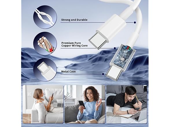QZIIW 45W Dual USB-C Charger 2-Pk w/ Cable
