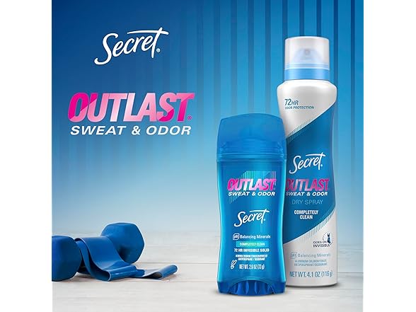Secret Outlast Clear Gel, 2.6oz, 2pk