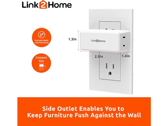 Link2Home Wireless Remote Control Outlet (2 Pack)