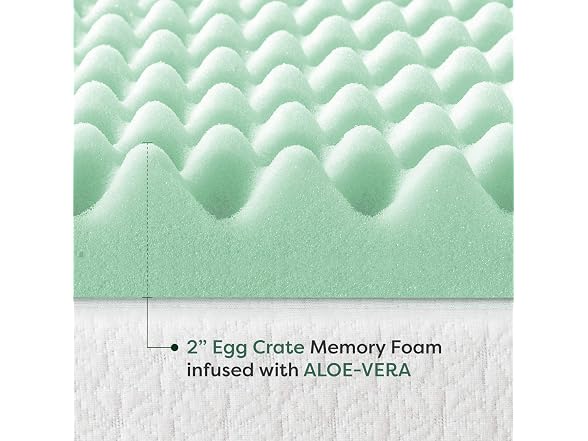 Best Price Mattress 2 Inch Egg Crate Memory Foam Full