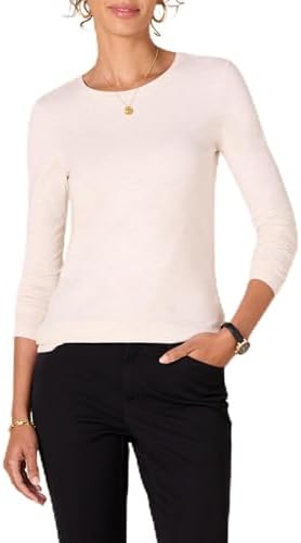 Amazon Essentials Women's Regular-Fit Long-Sleeve Crewneck T-Shirt (Available in Plus Size), Oatmeal Heather, 1X