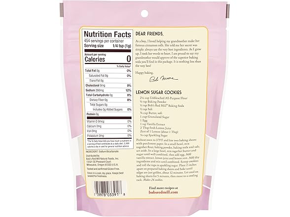 Bob's Red Mill Baking Soda, 16oz (Pack of 1)