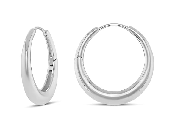 Amazon Essentials Sterling Silver 30mm Hoop