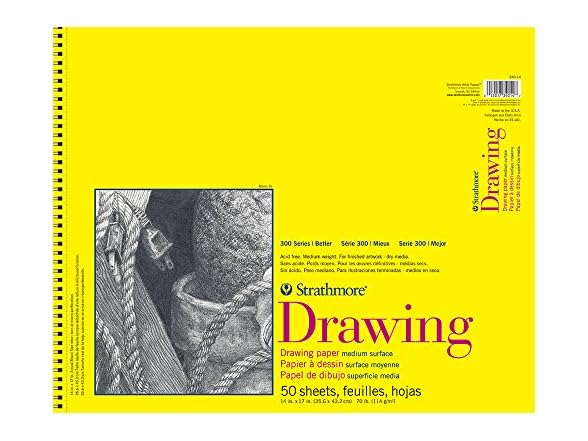 Strathmore 300 Series Drawing Paper Pad, Top Wire Bound