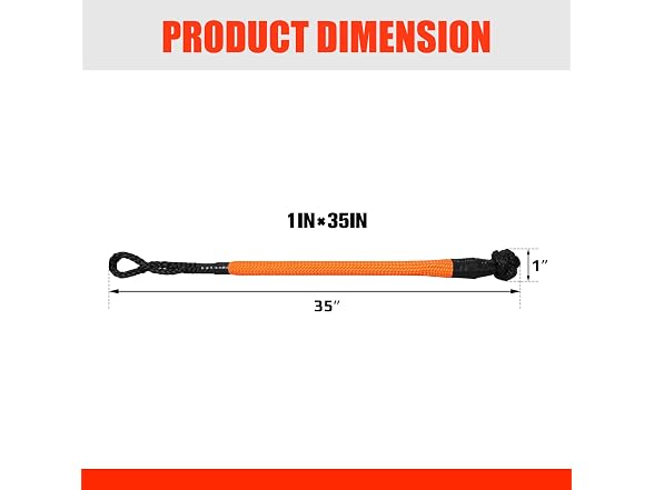 Long Synthetic Soft Shackle Recovery Rope