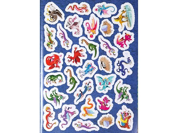 eeBoo Dragon Stickers, 180 Stickers
