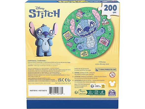 Pouch Zipz Disney's Stitch Micro Puzzle in Collectible Vinyl Zippered Case