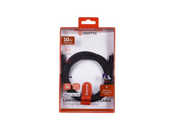 10FT Lightning to USB-C Charging Cable