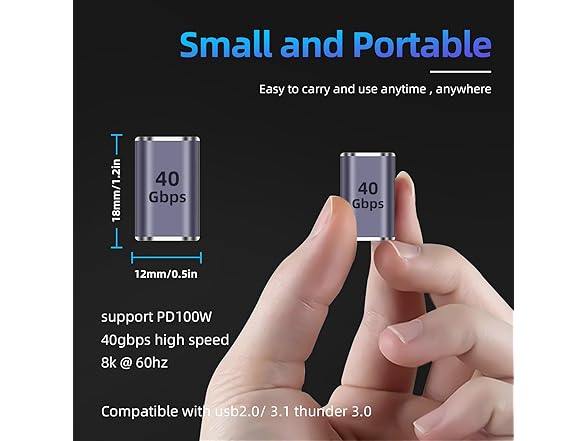 THAMBA USB C 90 Degree Adapter