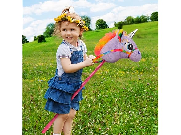 Linzy Plush 36'' Unicorn Riding Stick