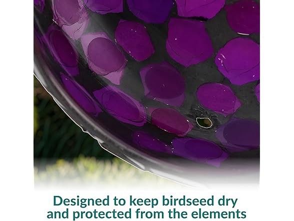 Sunnydaze 6-Inch Glass Mosaic Hanging Bird Feeder