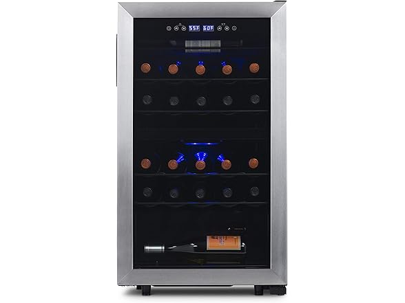 Newair Dual Zone Wine Fridge - 28 Bottles