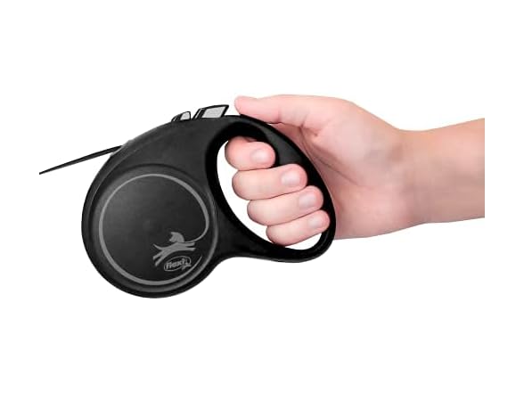 Flexi Black Design Tape Black Retractable Leash