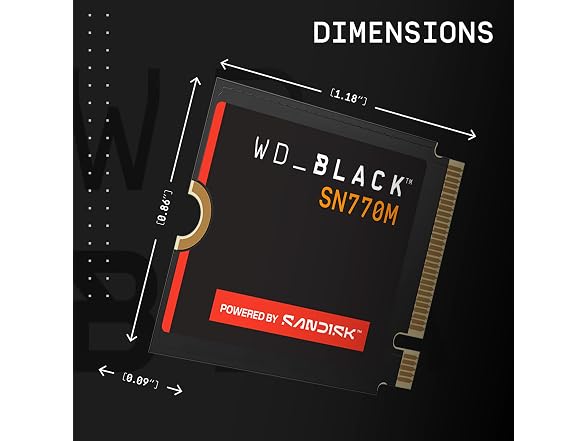 (NEW) WD Black SN770M 1TB M.2 2230 NVMeSSD