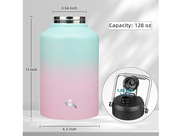 Konokyo 128oz Insulated Jug, Gum