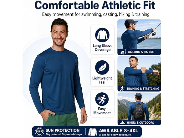Ingear Men (XL) UPF 50+ Long Sleeve Sun Shirt