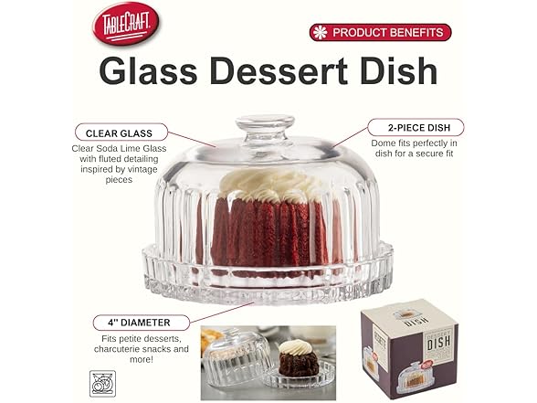 TableCraft Dessert Dish with Lid