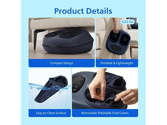 Foot Massager With Heat - Blue