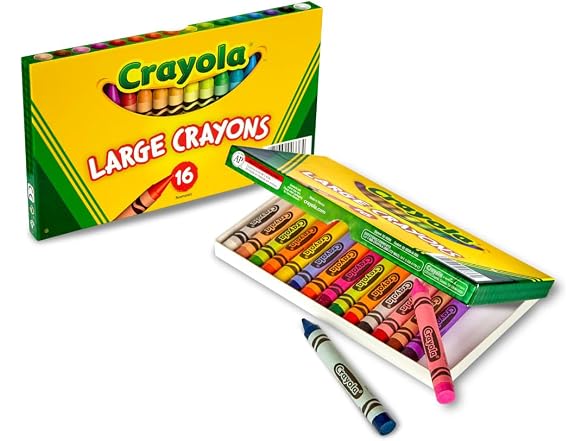 Crayola Large Crayons - 16-Per Box