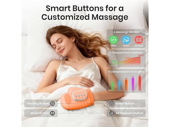 TOQUVORXII Cordless Hand Massager with Heat