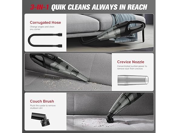 IMINSO Handheld Vacuum Cordless with 9000PA