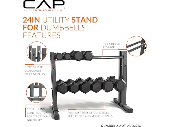 CAP Barbell 24" Utility Rack for Dumbbells