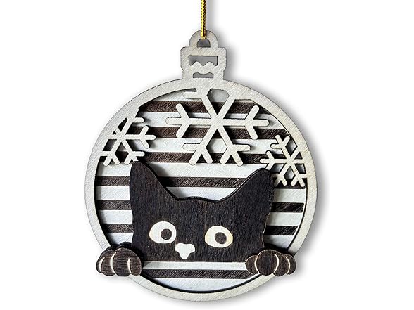 2025 Black Cat Christmas Tree Hanging