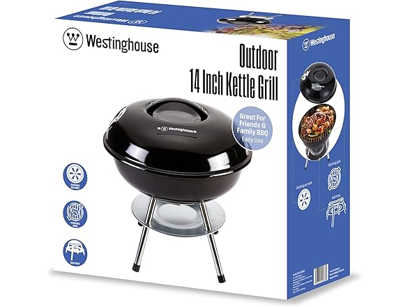Westinghouse 14" Kettle Grill- Black