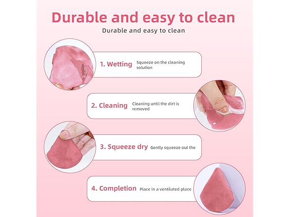 8 Pcs Triangle Powder Puff Face with Case