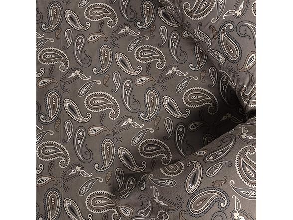 Superior Premium Cotton Flannel Sheets, Grey Paisley