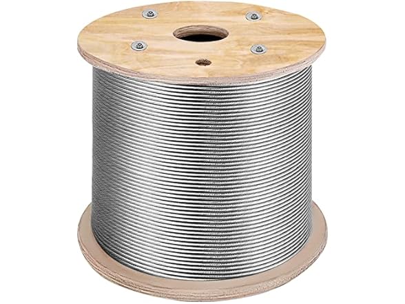 T316 1x19 Stainless Steel Cable 1/8" Cable Rail Wire Rope Aircraft Cab