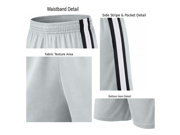 5Pk Mens Performance Mesh Shorts