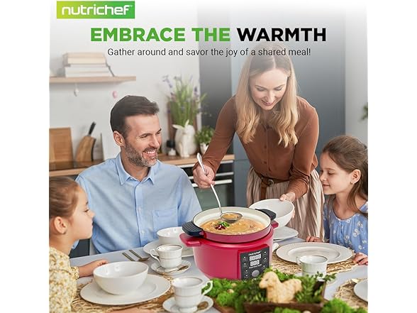 Nutrichef 6 Quart Electric Dutch Oven 