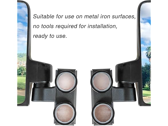 Universal Magnetic Golf Cart Side Mirrors