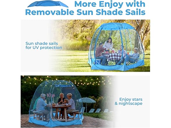 Pop Up Bubble Tent for 4-8 People 10x10ft
